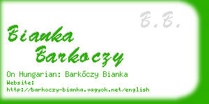 bianka barkoczy business card