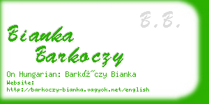 bianka barkoczy business card